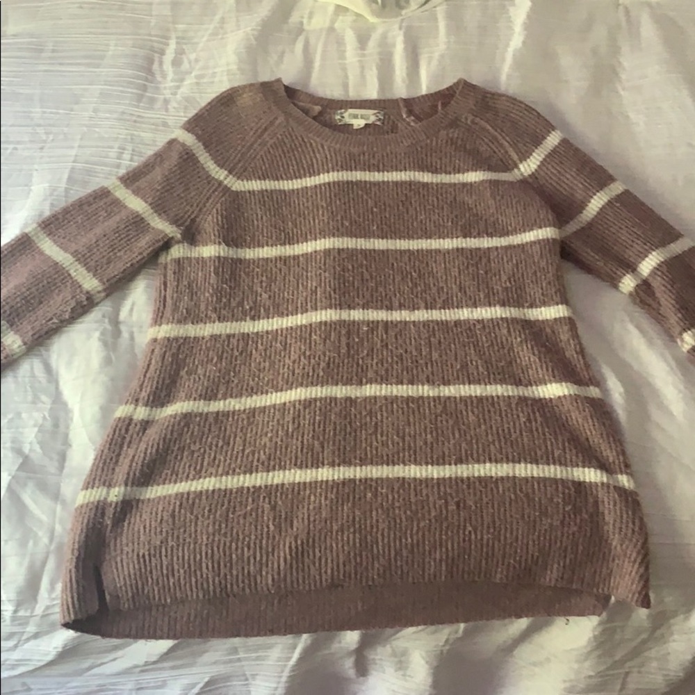 a striped sweater